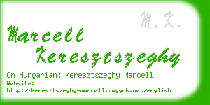 marcell keresztszeghy business card